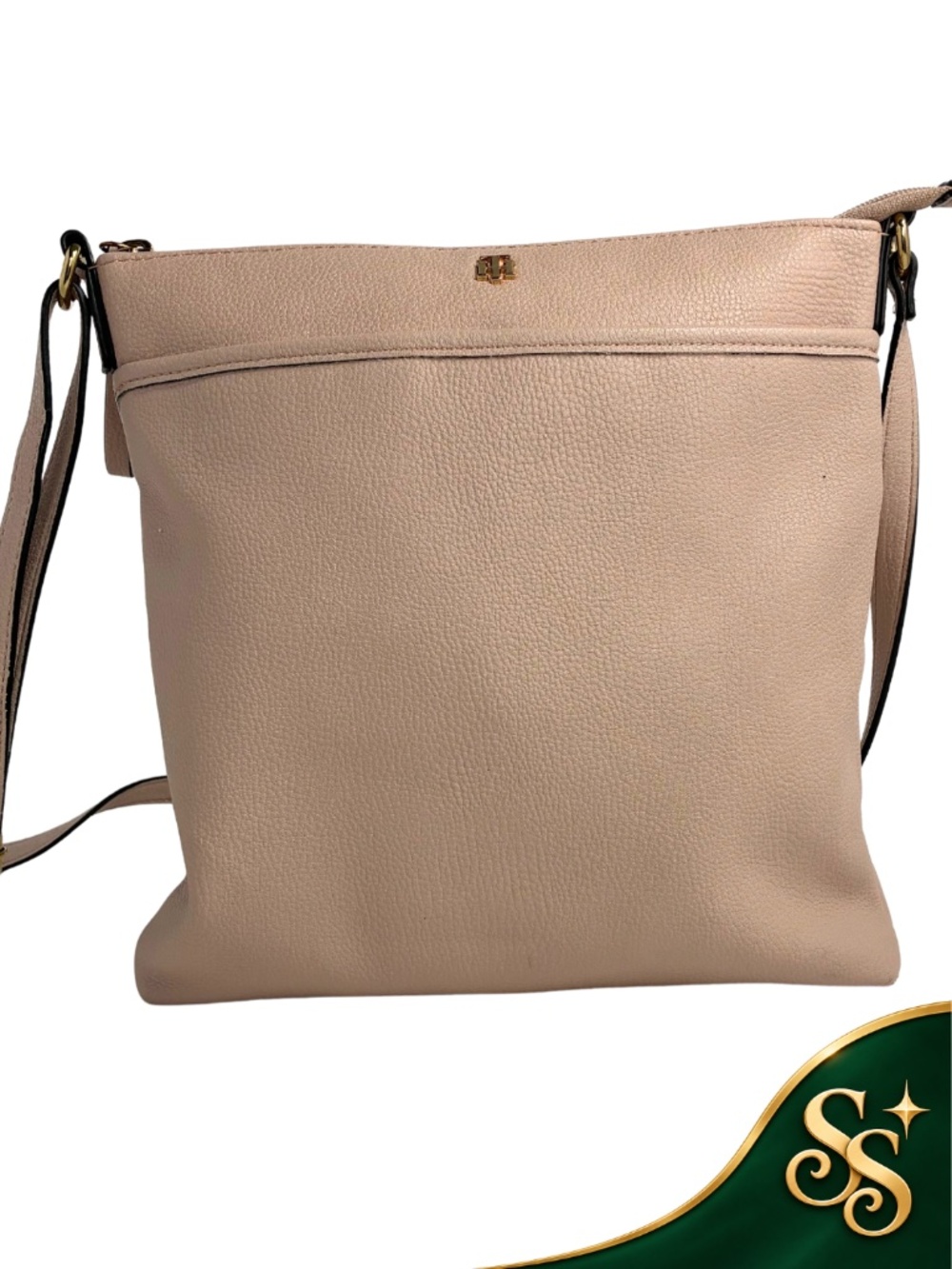 Tommy Hilfiger Bag Crossbody Blush Pink Faux Leather Gold Tone Hardware